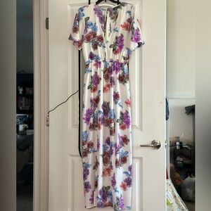 White & Floral Romper